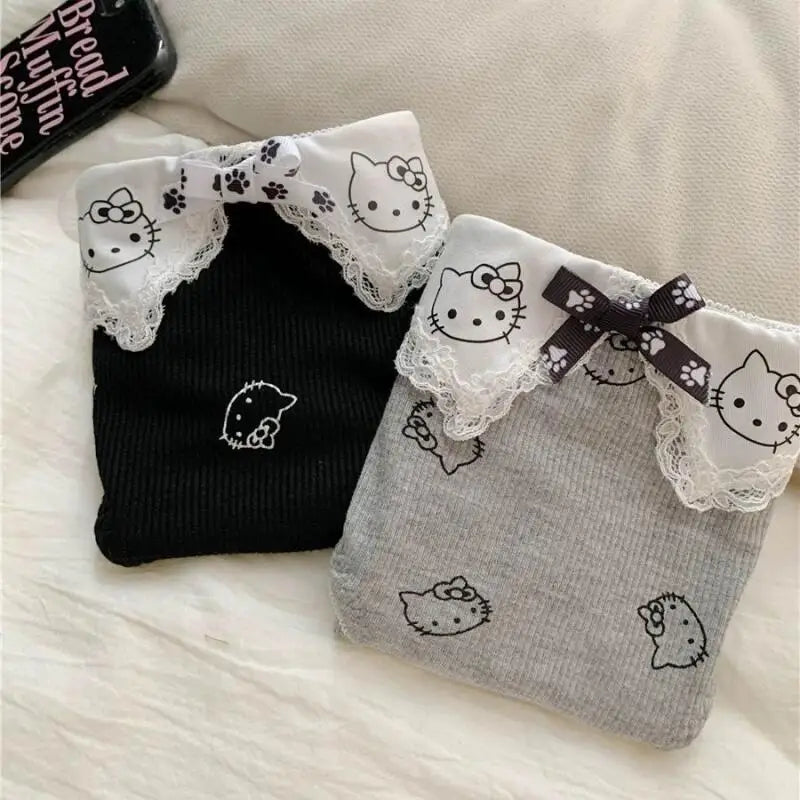Sanrios Hello Kittys Pure Cotton Underwear Cute New Style Girls Cartoon Briefs Hot Selling Student Comfortable Kawaii Home Pants
