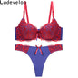 Good Quality Sexy Brassiere Embroidered Underwear Set ABC Cup Women Bra Set Push Up Lace Bra Thong Sets