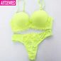 New 2020 Brand Sexy Seamless One Piece Intimates Bras & Brief Sets Underwear For Womens Ladies Push Up Plunge Dress Bra Sets