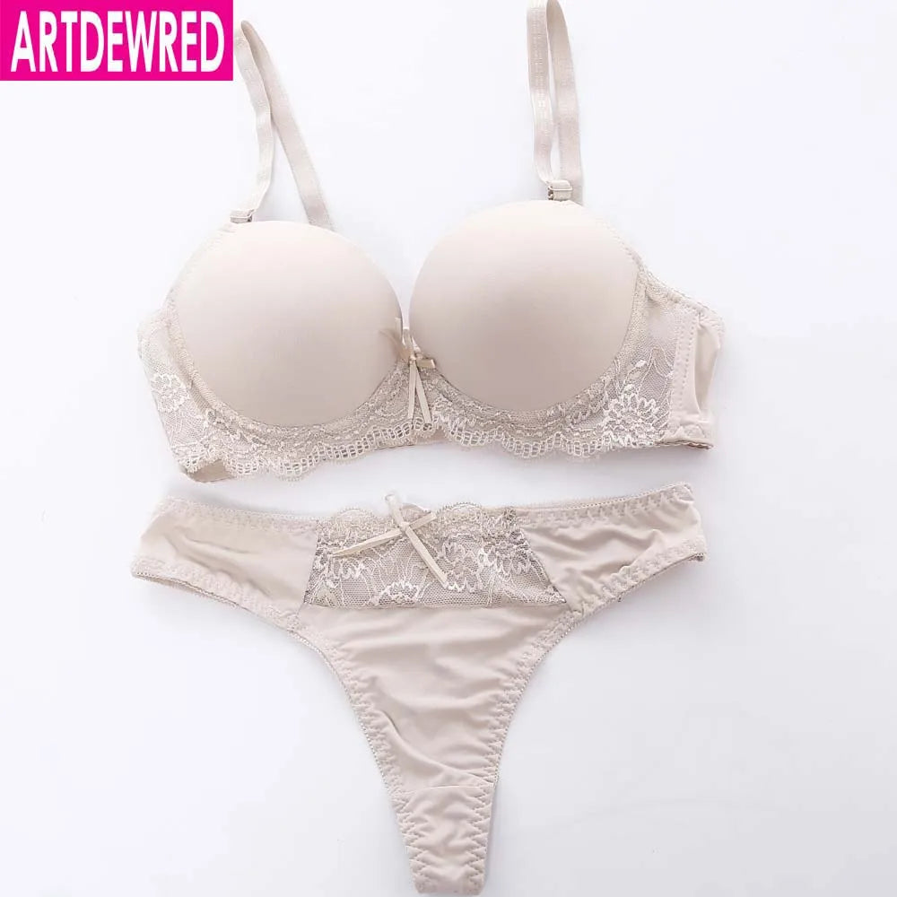 New 2020 Brand Sexy Seamless One Piece Intimates Bras & Brief Sets Underwear For Womens Ladies Push Up Plunge Dress Bra Sets