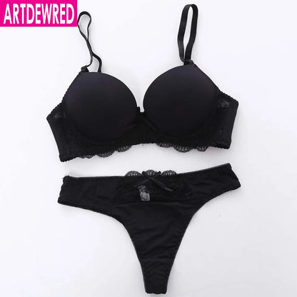 New 2020 Brand Sexy Seamless One Piece Intimates Bras & Brief Sets Underwear For Womens Ladies Push Up Plunge Dress Bra Sets