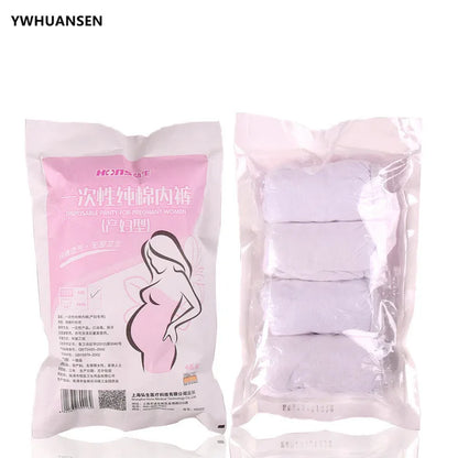 4pcs/lot Cotton Disposable Panties Maternity Underwear Women's Travel Prenatal Postpartum Childbirth Pregnancy Briefs