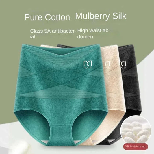 High Waist Postpartum Body Shaper Shapewear Cotton Seamless Underpants Large Size Panties Waist Trainer Tummy Control Underwear