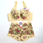 Women's Bra Set Sexy Lace Printed Embroidery Plus Size Full Cup Female Lingerie Suit 34 36 - 48 B C D E F