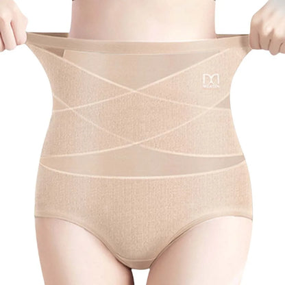 High Waist Postpartum Body Shaper Shapewear Cotton Seamless Underpants Large Size Panties Waist Trainer Tummy Control Underwear