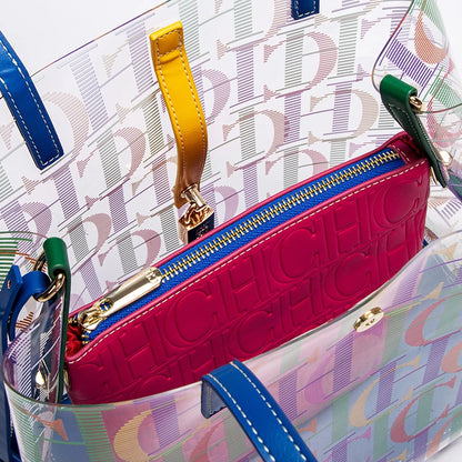 Fashionable Classic Exquisite Craftsmanship 2024 Handbag Large Capacity Transparent Color Fashion Element Women's Shoulder Bag