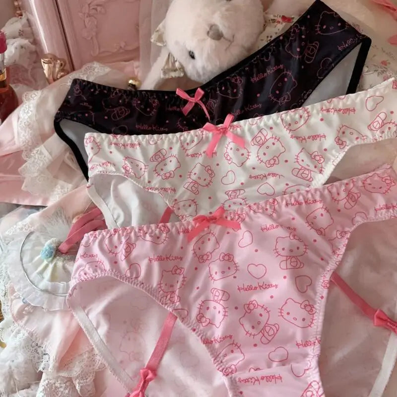 Sanrios Hello Kittys Underwear Cute New Style Cartoon Briefs Creativity Hot Sale Ins Kawaii Student Comfortable Home Pants Girls