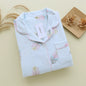 100% Cotton Gauze Women Pajamas Polka Dot Print Sleepwear 2025 Spring Female 2 Piece Set Nightwear Lady Pyjamas Loungewear
