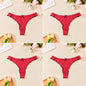 4PCS Breathable Comfortable Cotton Women's Thong Sexy G-string Skin-friendly Women's Underwear Seamless Stretchy Women's Panties