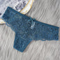 Women's Lace Thong Panties Brazilian Cut Low Waist Sexy See Through Lingerie Hollow Out Comfortable Elastic Underwear