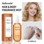 2 Pcs Vanilla Rose Fragrance Spray Hair & Body Fragrance Mist Fresh Long Lasting Fragrance Perfume Travel Size Freshener Spray