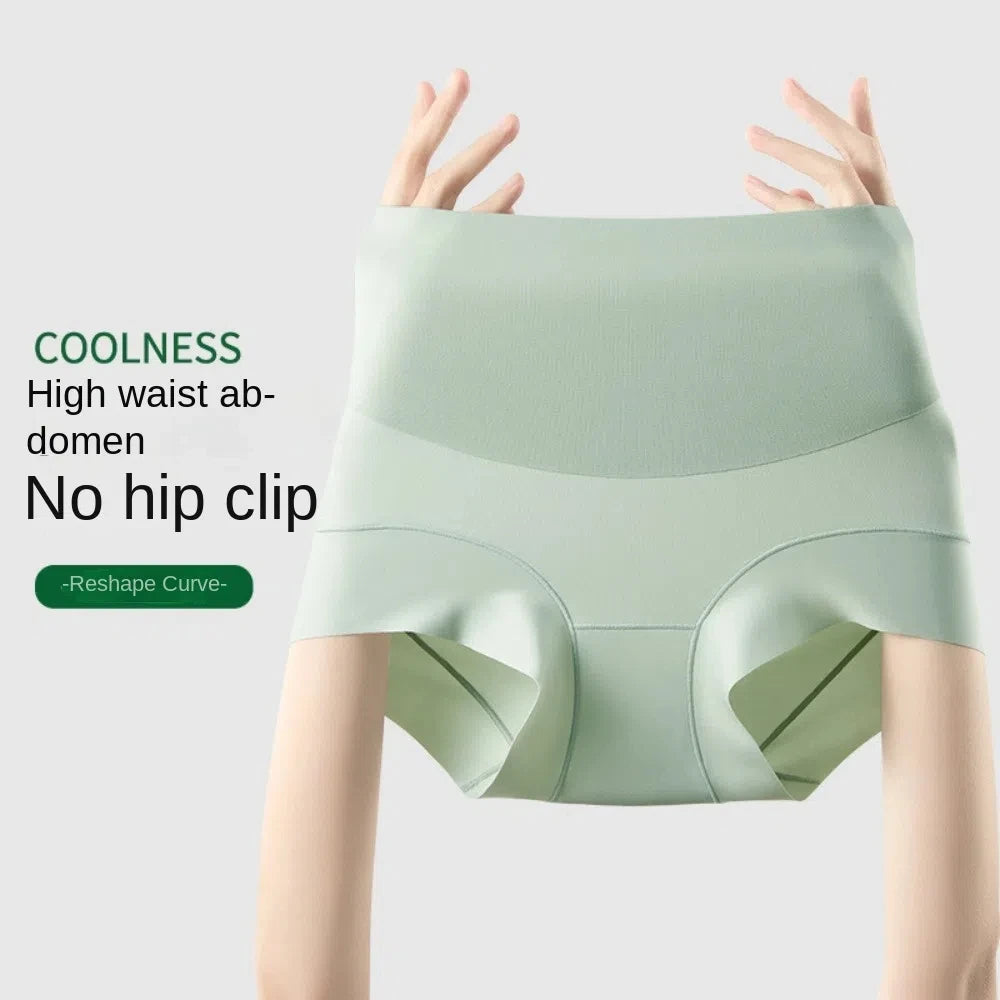 High Waist Postpartum Body Shaper Shapewear Cotton Crotch Butt Lifter Briefs Belly Contracting Solid Color Panties