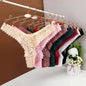 3PC Free Shipping Sexy T Back Woman Thong Panty Mid Waist Lace Panties Transparent Underwear "V-shape" Girls Erotic Panty