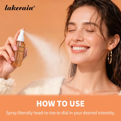 2 Pcs Vanilla Rose Fragrance Spray Hair & Body Fragrance Mist Fresh Long Lasting Fragrance Perfume Travel Size Freshener Spray