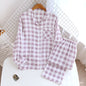 100% Cotton Gauze Women Pajamas Polka Dot Print Sleepwear 2025 Spring Female 2 Piece Set Nightwear Lady Pyjamas Loungewear