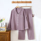 100% Cotton Gauze Women Pajamas Polka Dot Print Sleepwear 2025 Spring Female 2 Piece Set Nightwear Lady Pyjamas Loungewear