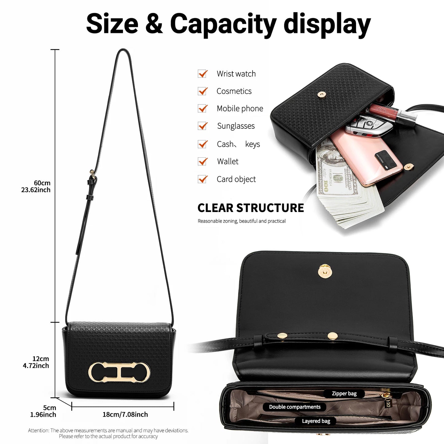Letter Printing Design Multiple Colors Available Solid Color Simple and Fashionable New Product Women's Shoulder Bag