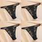 4PCS/Set Women's Underwear Lace Panties Floral Lingerie Woman Panties Sexy Thong G-String Female Pantys Perspective Intimates Ne