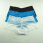 3pcs M-XXL Female Boxers Underwear Silk Boyshorts Women Transparent Panties Shorts Ladies Perspective Lingerie