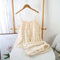 100% Cotton Women's pajama Set Woman 2 Pieces Spaghetti Strap Sleepwear Women Floral print Pajama Loungewea Spaghetti Strap