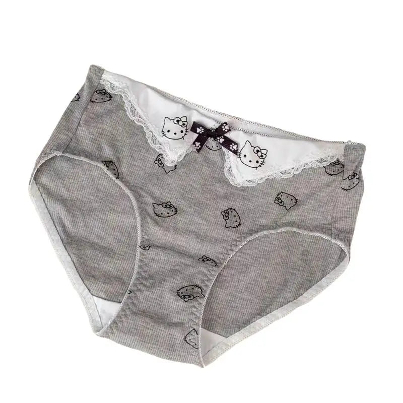 Sanrios Hello Kittys Pure Cotton Underwear Cute New Style Girls Cartoon Briefs Hot Selling Student Comfortable Kawaii Home Pants