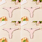 4PCS Breathable Comfortable Cotton Women's Thong Sexy G-string Skin-friendly Women's Underwear Seamless Stretchy Women's Panties