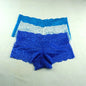 3pcs M-XXL Female Boxers Underwear Silk Boyshorts Women Transparent Panties Shorts Ladies Perspective Lingerie