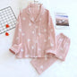100% Cotton Gauze Women Pajamas Polka Dot Print Sleepwear 2025 Spring Female 2 Piece Set Nightwear Lady Pyjamas Loungewear