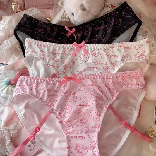 Sanrios Hello Kittys Underwear Cute New Style Cartoon Briefs Creativity Hot Sale Ins Kawaii Student Comfortable Home Pants Girls
