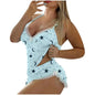 Sexy Lace Trim  Nightgown Set Large Size Home Wear Strap Sleepwear Two Piece Set Hot Sale