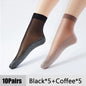 10 Pairs Women Socks Soft Socks Woman Summer Ultrathin Breathable Sock Casual Lightweight Female Transparent Boat Socks