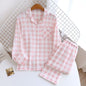 100% Cotton Gauze Women Pajamas Polka Dot Print Sleepwear 2025 Spring Female 2 Piece Set Nightwear Lady Pyjamas Loungewear