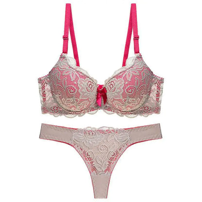 New Sexy Women Bras Set Push Up Underwear 34/75 36/80 38/85 40/90 42/95 ABCDE Cup Plus Size Lace Lady Lingerie