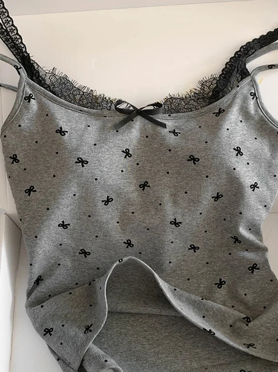 Sexy Modal Cotton Strap Sleepwear Women's Set with Chest Pad Two-Piece Home Clothes Short Sleeve round Neck Summer Nightgown