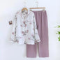 100% Cotton Gauze Women Pajamas Polka Dot Print Sleepwear 2025 Spring Female 2 Piece Set Nightwear Lady Pyjamas Loungewear