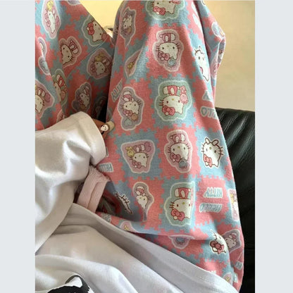 @@ Pajama Pants Women'S Spring Summer Trousers Walk Pants Pink Cartoon Loose Home Pajamas Versatile Home Pants