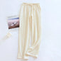 100% Cotton Gauze Women Pajamas Polka Dot Print Sleepwear 2025 Spring Female 2 Piece Set Nightwear Lady Pyjamas Loungewear