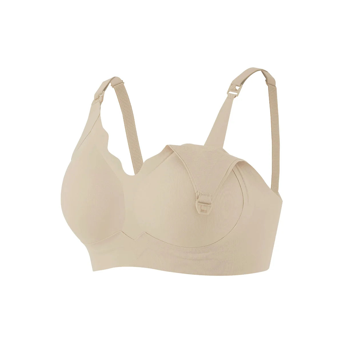 Women'S Breastfeeding Wave Border V-Neck Seamless Comfort Without Steel Ring Gathering Maternity Underwear