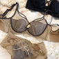 Sexy Hollow Bra Briefs Set Women Lace High Quality Underwear French Thin Cup Adjustment Type Push Up Bras Mesh Lingerie Sets