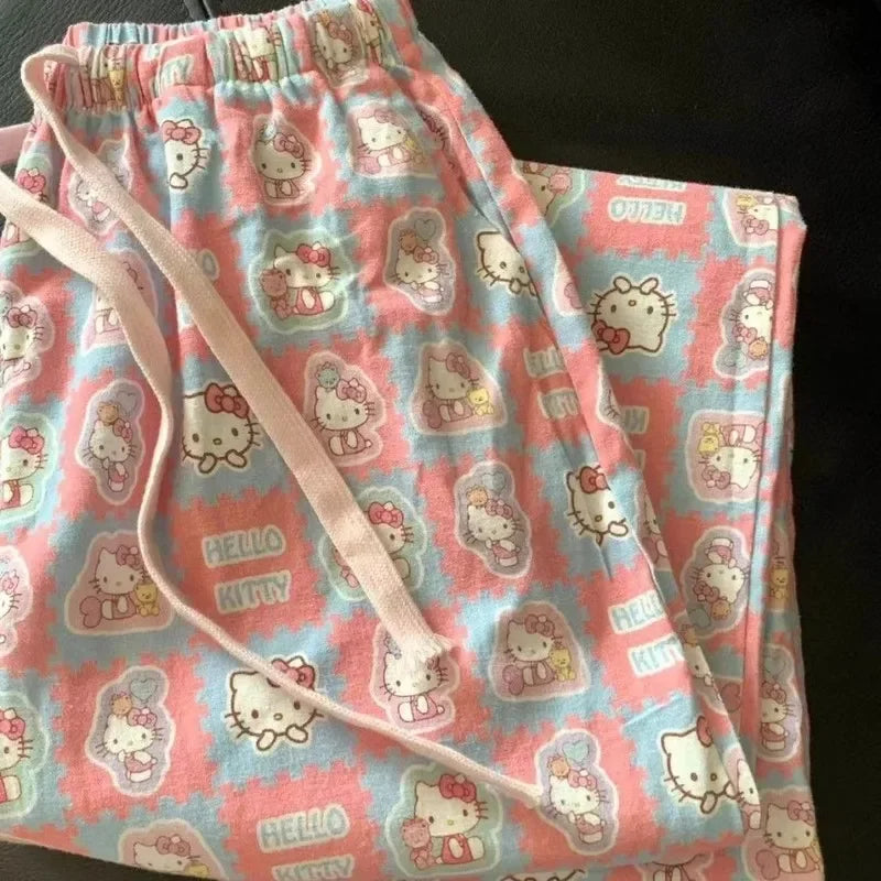 @@ Pajama Pants Women'S Spring Summer Trousers Walk Pants Pink Cartoon Loose Home Pajamas Versatile Home Pants