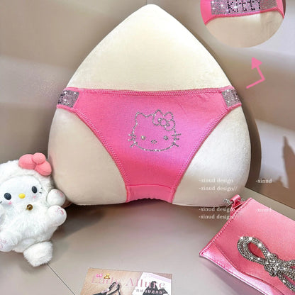 Sanrios Hello Kittys Triangle Panties Soft Sexy Girls Party 2026 New Glitter 3D Sweet Spicy Cartoon Light European Comfortable