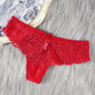 Women's Lace Thong Panties Brazilian Cut Low Waist Sexy See Through Lingerie Hollow Out Comfortable Elastic Underwear