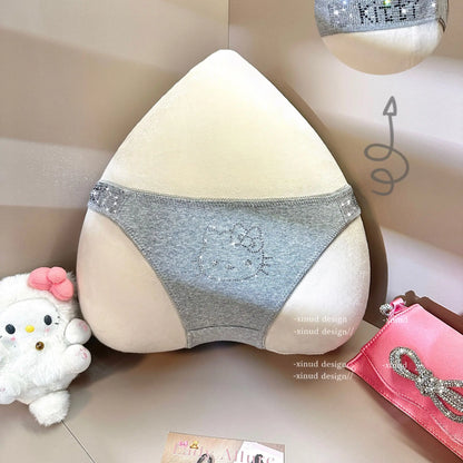 Sanrios Hello Kittys Triangle Panties Soft Sexy Girls Party 2026 New Glitter 3D Sweet Spicy Cartoon Light European Comfortable